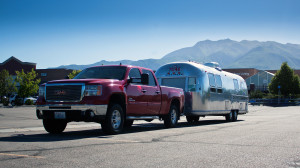 This was our first Wal-mart campout. Not too shabby of a back drop.