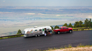 Buckhorn Mountains with the Airstream heading to Yellowstone