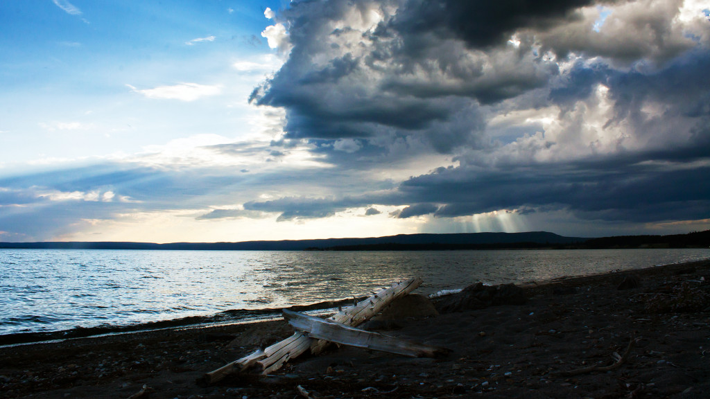 Yellowstone Lake Yellowstone Lake Summer Clouds in Yellowstone National Park